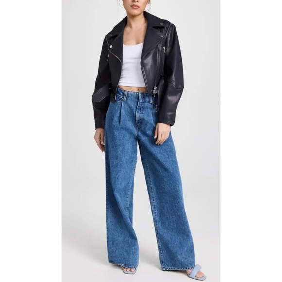 SLVRLAKE Taylor Wide Leg Pleated Jeans Size 29 In Sweet Memory - Picture 4 of 14